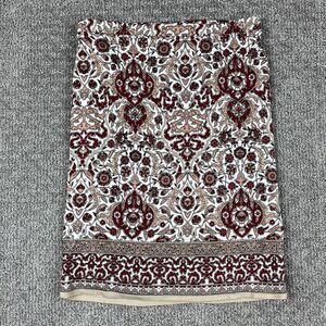 Max Studio Skirt Womens Small Multicolor Boho Paisley Floral Pull On Stretch